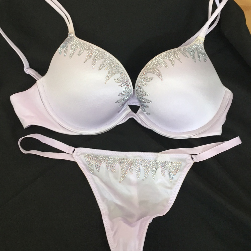 Victoria Secret Swarovski Crystal Bra/Thong